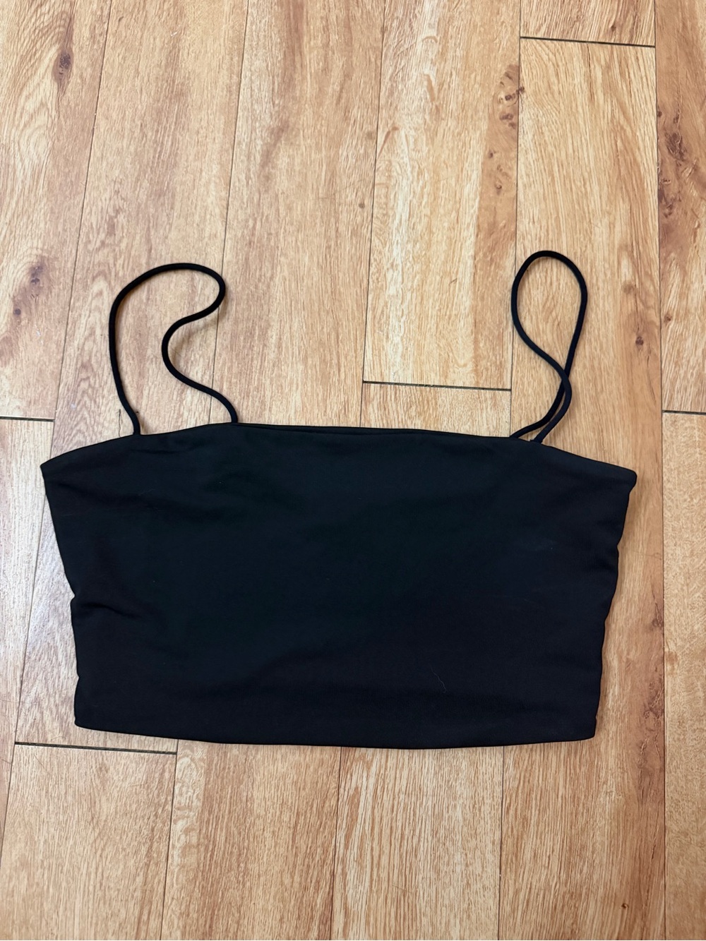 SHEIN Black Spaghetti Strap Crop Top